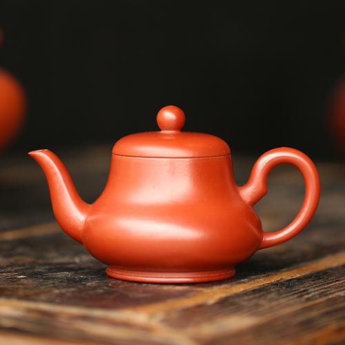 永福思亭手工潮州手拉壶原矿朱泥茶壶老陈陈韵堂茶壶