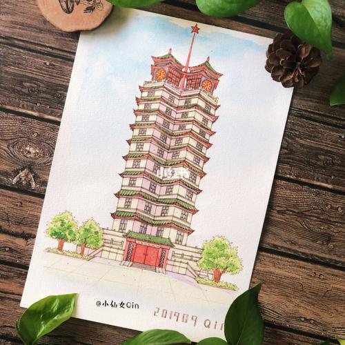 怎么样_钢笔淡彩_二七纪念塔_绘画_水彩笔_寻找小红书绘画大神_文化