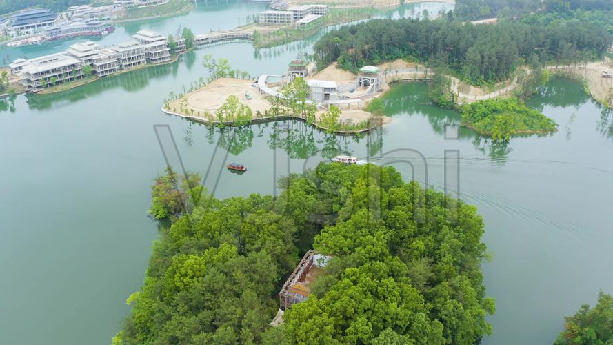 4k航拍陕西汉中南湖景区