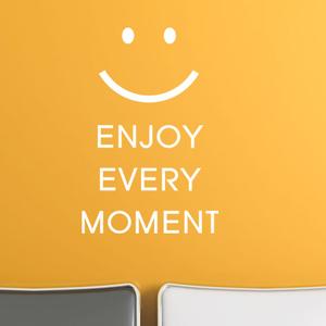 英文箴言墙贴画学生宿舍enjoy evdry moment客厅卧室装饰墙贴纸