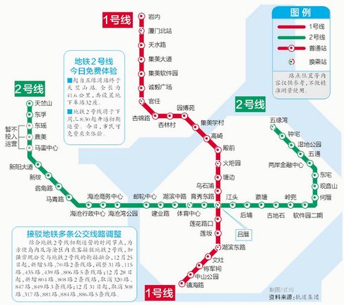 厦门地铁2号线运营时间票价公布 单线最高票价为7元