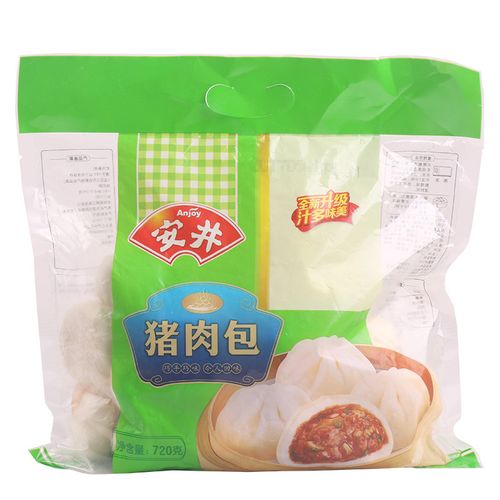 安井猪肉包720g*2袋家庭装 早餐速冻食品肉包子馒头面食酒店点心