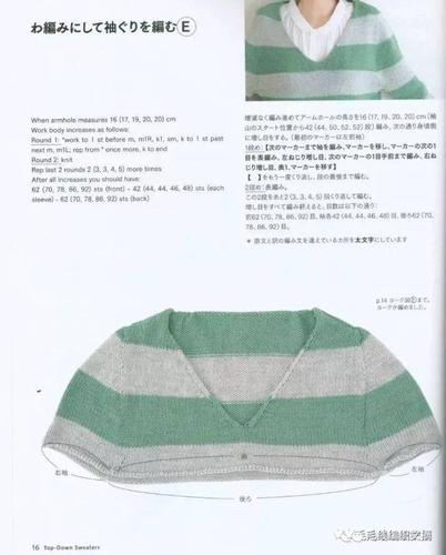 棒针手把手教你织从上往下的鸡心领毛衣