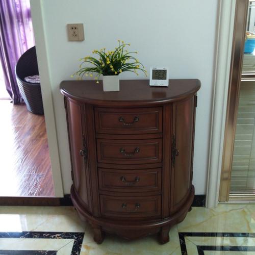 卧室进欧式玄关柜彩绘半圆