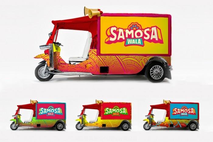 samosa food cart 咖喱食品vi设计