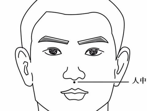止休克掐压人中穴