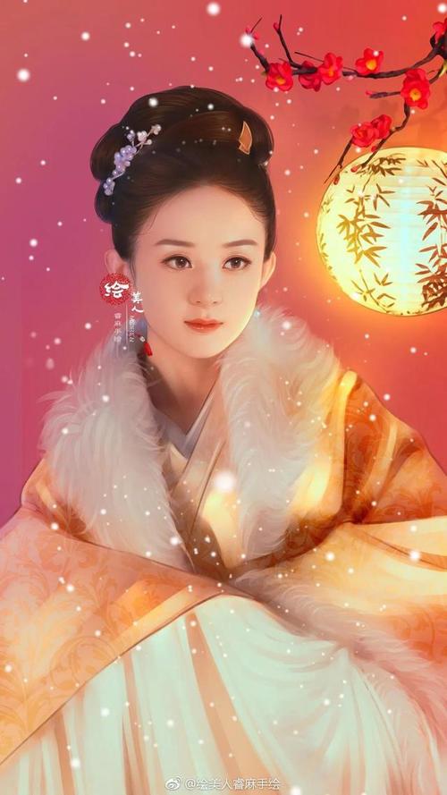 赵丽颖手绘图用线条勾勒出不一样的魅力不一样的美