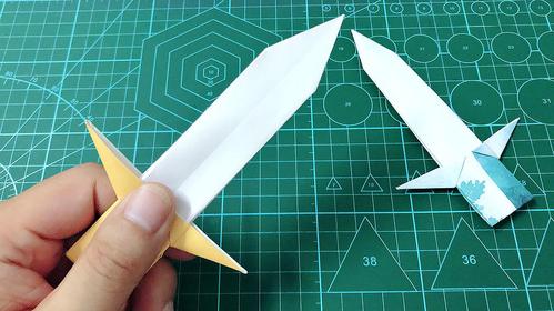 折纸小李飞刀玩具,好玩又不伤人,小朋友很喜欢玩