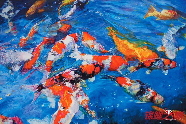 看过的最好的锦鲤油画