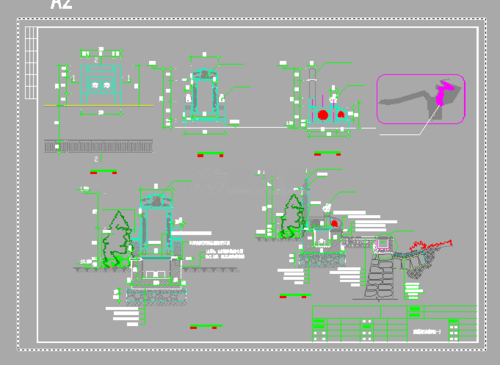 陵墓墓碑墓穴做法详图 - autocad其他详图∕图库图纸 - 沐风图纸