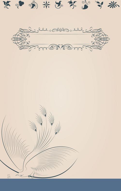 欧式古典邀请函装饰花纹花边海报背景