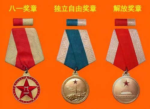 "八一勋章","八一奖章","独立自由勋章","独立自由奖章","解放勋章","
