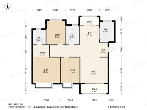 00平方米      户型举例:汉唐世家3居室户型图(查