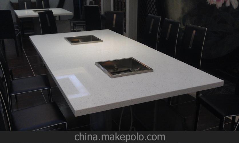 供应酒店用品火锅店用品石英石桌面火锅桌火锅餐桌图片_2