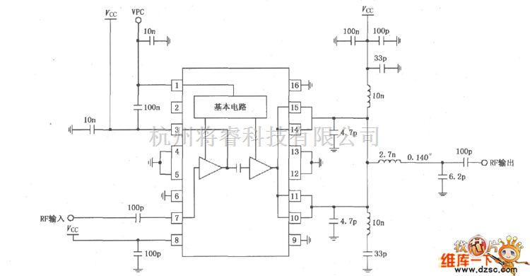 射频放大器中的rf2131在4.0～4.8v电源供电时获得最佳