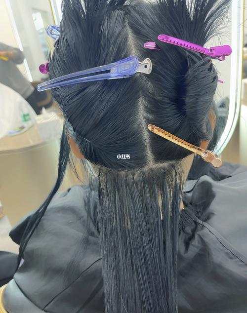 羽毛接发 微编织接发_理发店_接发_时尚_发型