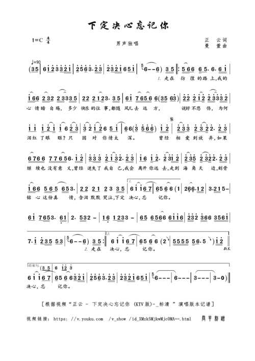 下定决心忘记你