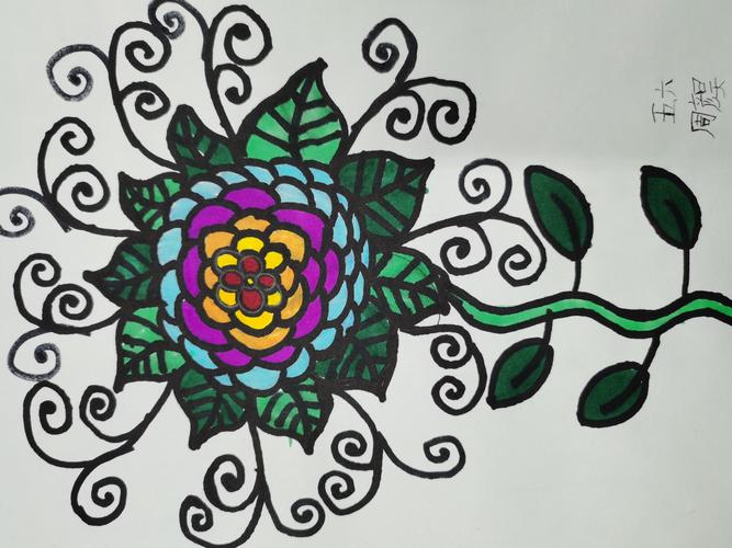 孩子们画笔下绽放的美丽纹样