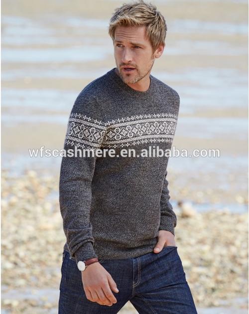 2015 men"s pefect sweater in luxuriously fine cashmere round