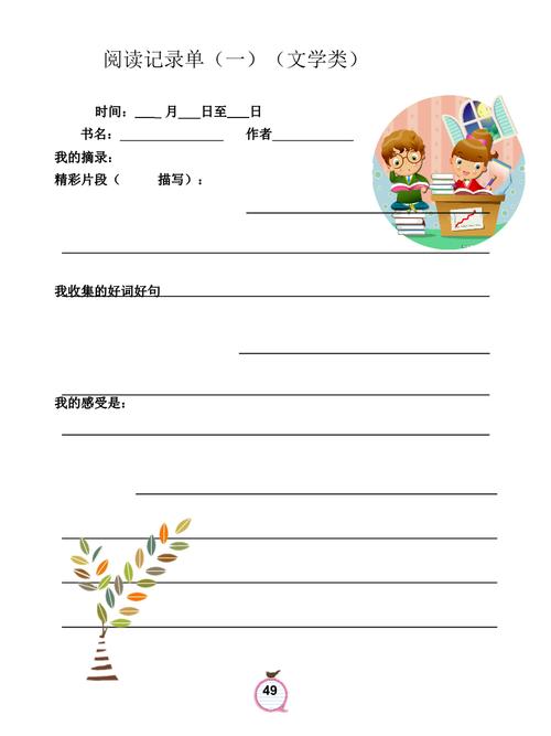 小学课外阅读报告单.ppt
