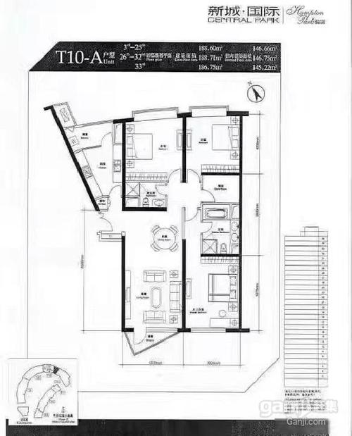 北京朝阳建外大街 新城国际 3室2厅2卫 豪华装修 整租 60000元/月