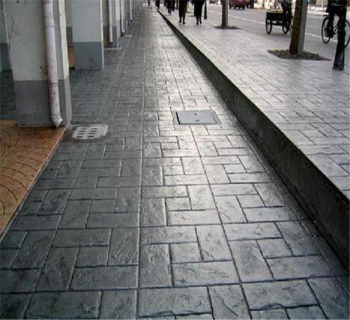 建筑,辉煌的发明,混凝土块的刚性压花地坪系列共染色和先进的施工技术