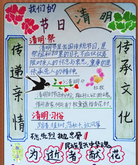 清明节手抄报图片大全(高清)