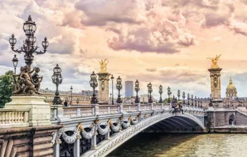 亚历山大三世桥(pont alexandre iii),巴黎,法国