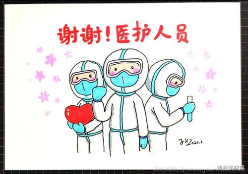 致敬医护人员简笔画