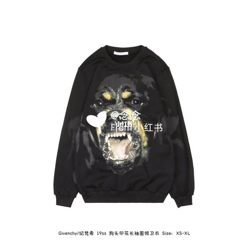 givenchy/纪梵希    狗头印花长袖圆领卫衣_长袖_圆领