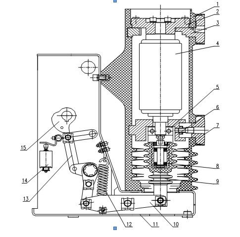 高压真空断路器内部结构图