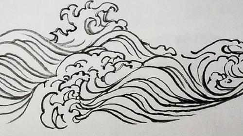 国画怎样画海浪