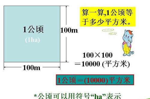 一公顷等于多少千米