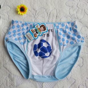 童装内裤 莫代尔男童内裤 日韩足球舒适莫代尔男童三角内裤批发
