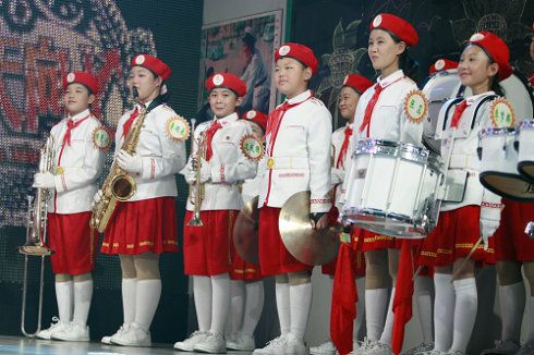 国庆大阅兵少年鼓号队!
