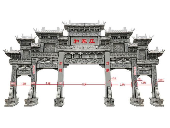 景区大门石牌坊修建样式-晨升石雕