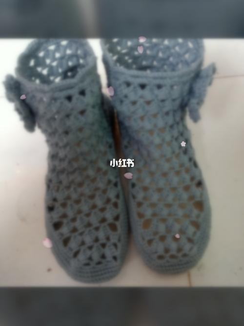 冰丝线钩织小短靴_钩织_小短靴_时尚_鞋靴