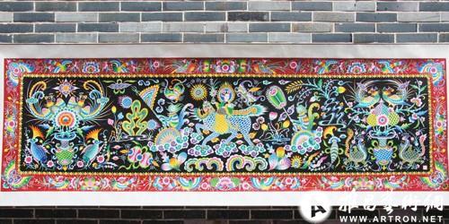 湘西保靖苗画《麒麟送子》荣获金奖_展览评论_雅昌新闻