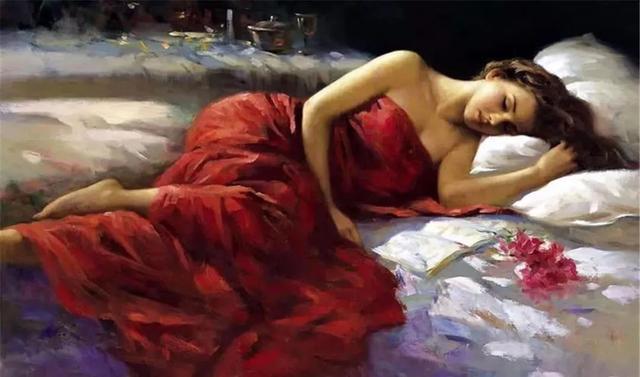 唯美东方女神,就在艺术家的人体油画中