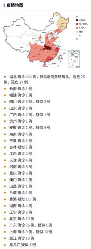 湖北确诊新型肺炎444例,17人死亡!广西确诊2例 新增疑似病例1例