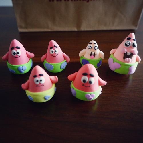 软陶 派大星 diy 超轻粘土 粘土 黏土 【手工制作,可接受订制】