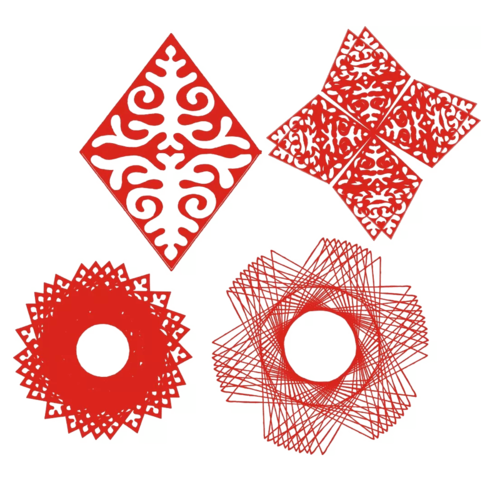 新春窗花剪纸卡通图