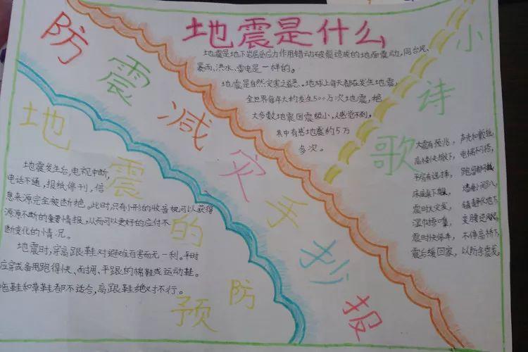 漂亮的防震减灾手抄报