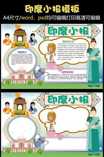 手抄报|小报 其他 其他 印度小报地理旅游小报模板 找相似 查看大图