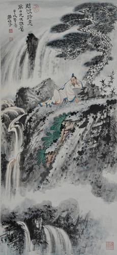谢伯子山水人物画作品欣赏(一)(3)