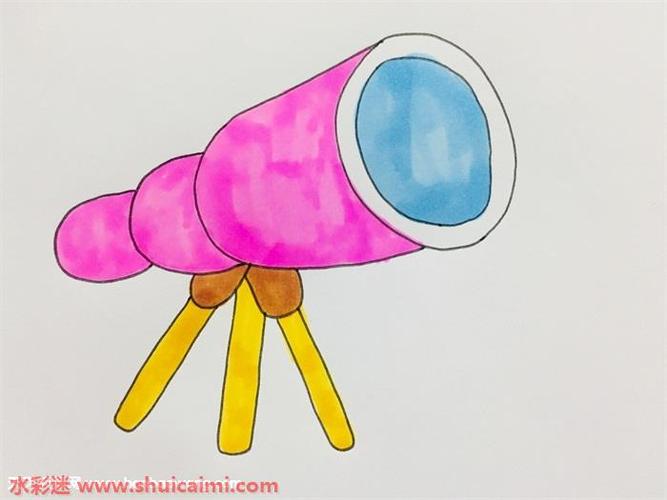 望远镜怎么画望远镜简笔画步骤
