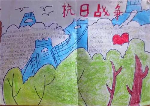 庆抗战胜利75周年胜利的手抄报 抗战胜利手抄报