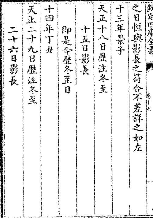 即是今历冬至日 十七年庚辰 天正二日历注冬至