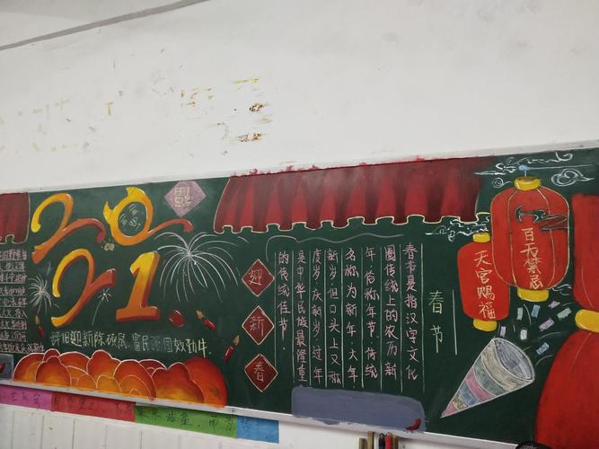 东安天诚学校高中部"庆元旦,迎新年"黑板报展评活动