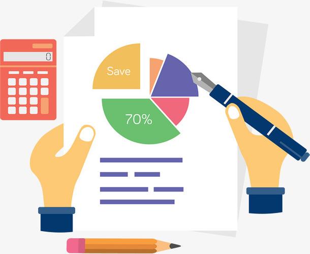 年终 财务 会计 报表 算账 矢量素材
